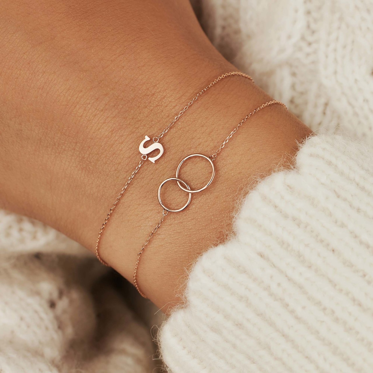 Isabel Bernard La Concorde Loulou 14 karat rose gold bracelet with circles