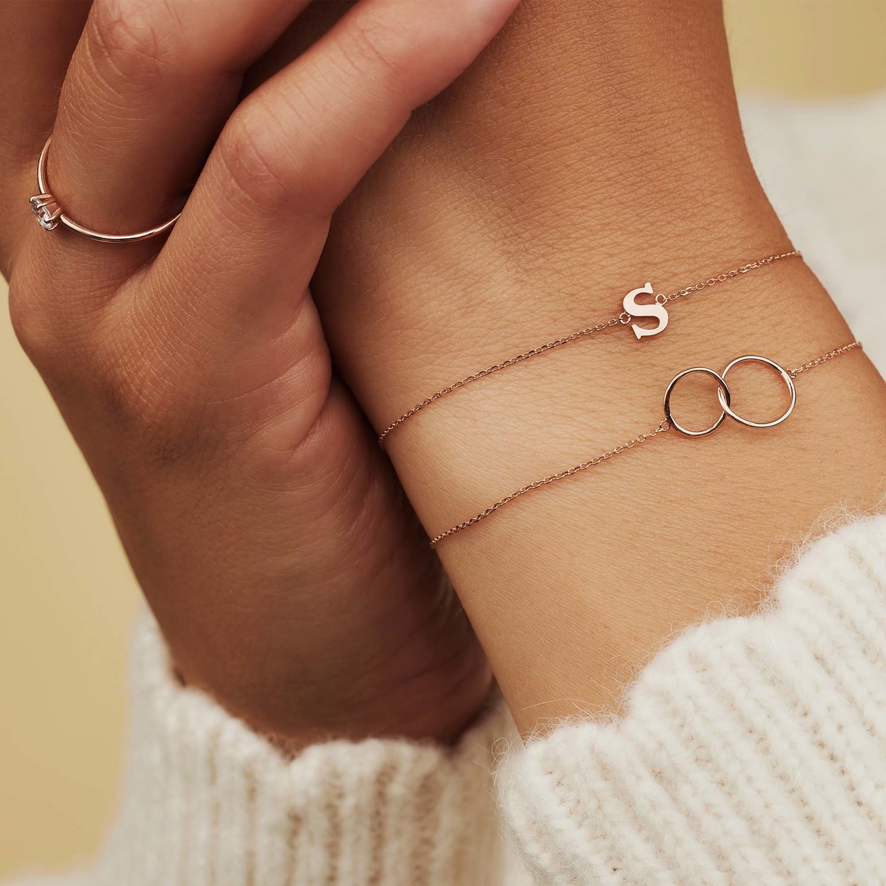 Isabel Bernard La Concorde Loulou 14 karat rose gold bracelet with circles