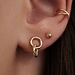 Isabel Bernard Rivoli Demi 14 karat gold stud ear studs with diamond cut