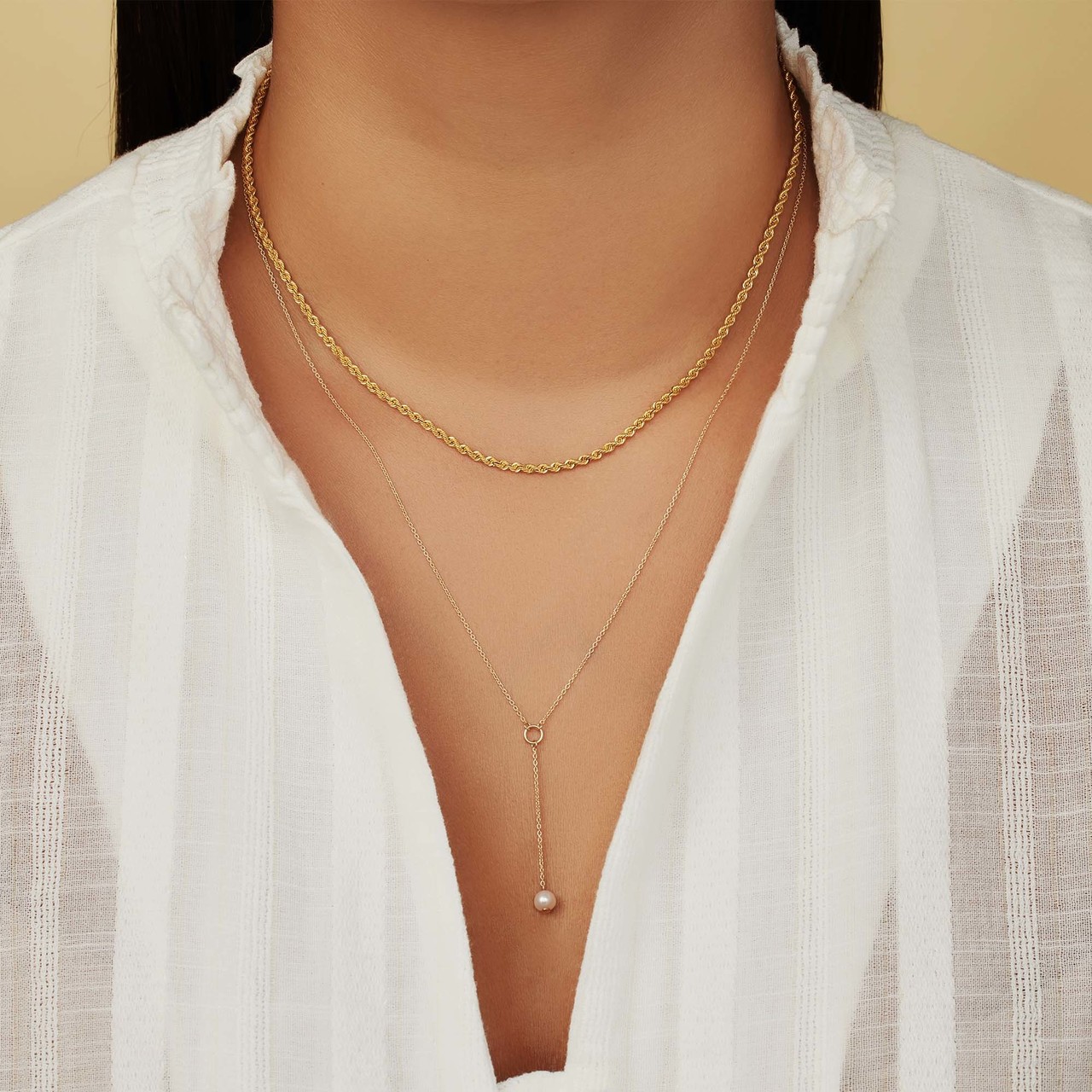 Isabel Bernard Belleville Luna 14 karat gold necklace with freshwater pearl