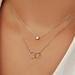 Isabel Bernard Saint Germain Loulou collier en or blanc 14 carats avec deux cercles