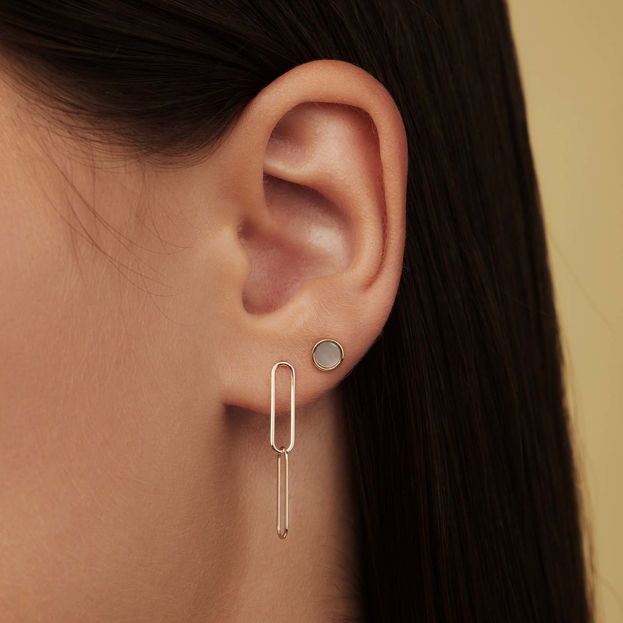 Isabel Bernard Aidee Odile 14 karat gold drop earrings with chains