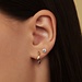 Isabel Bernard Saint Germain Lourdes 14 karat white gold ear studs with zirconia stone