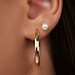 Isabel Bernard Belleville Luna 14 karat gold ear studs with freshwater pearl