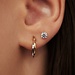 Isabel Bernard Saint Germain Lourdes 14 karat white gold ear studs with zirconia stone