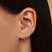 Isabel Bernard Le Marais De Buci 14 karat gold ear studs with zirconia