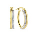 Isabel Bernard Aidee Phillou 14 karat gold hoop earrings with zirconia stones