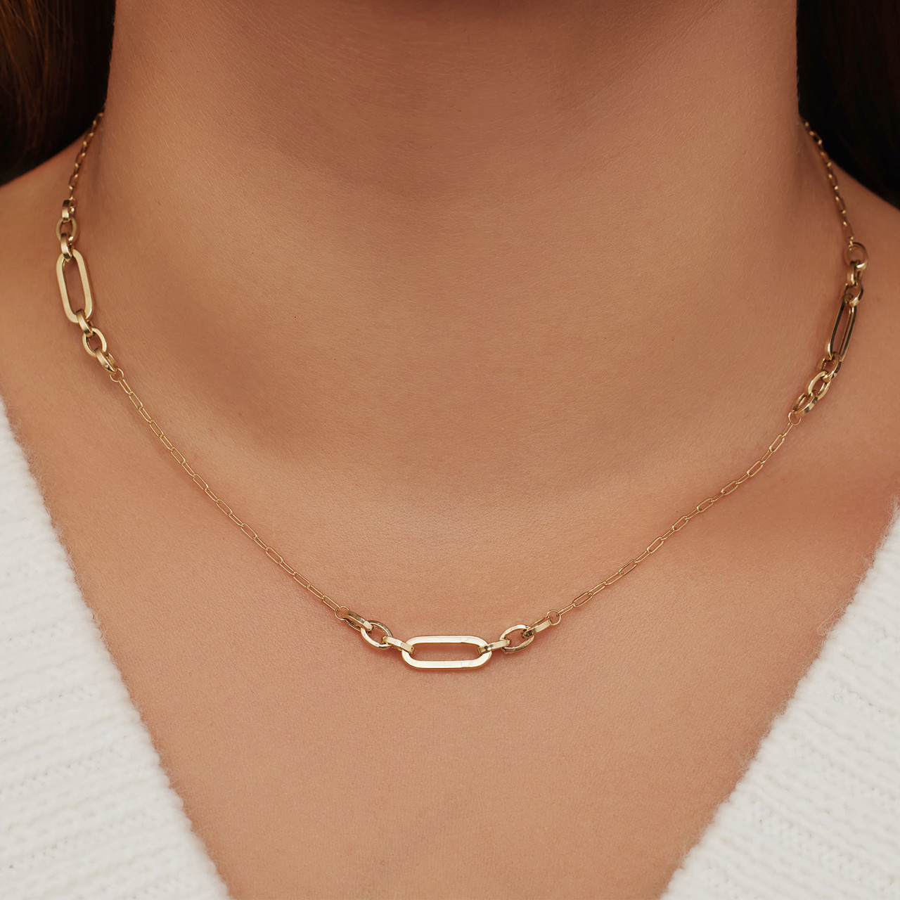 Isabel Bernard Aidee Amarante 14 karat gold necklace with chains