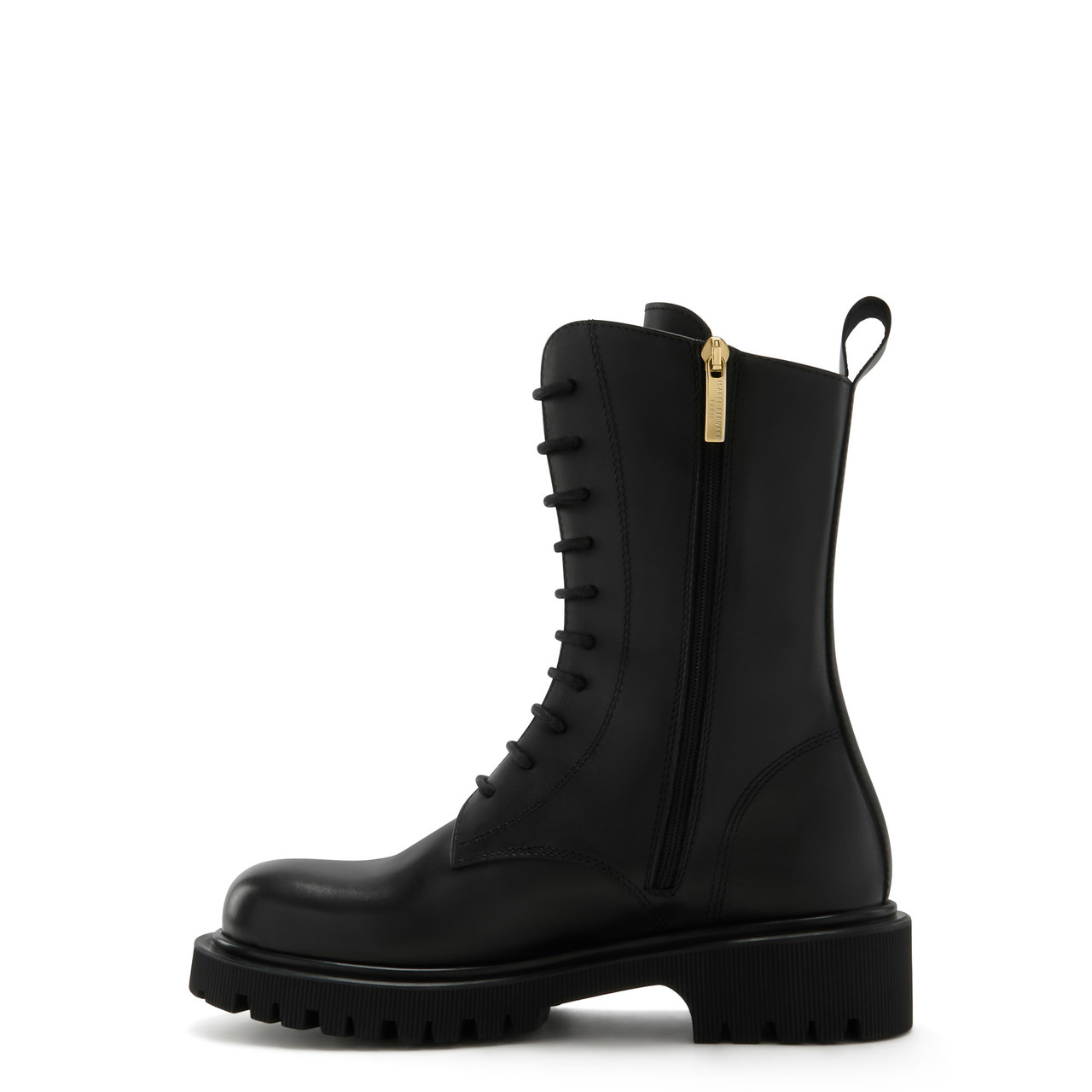 Isabel Bernard Vendôme Myrthe black calfskin leather lace up boots