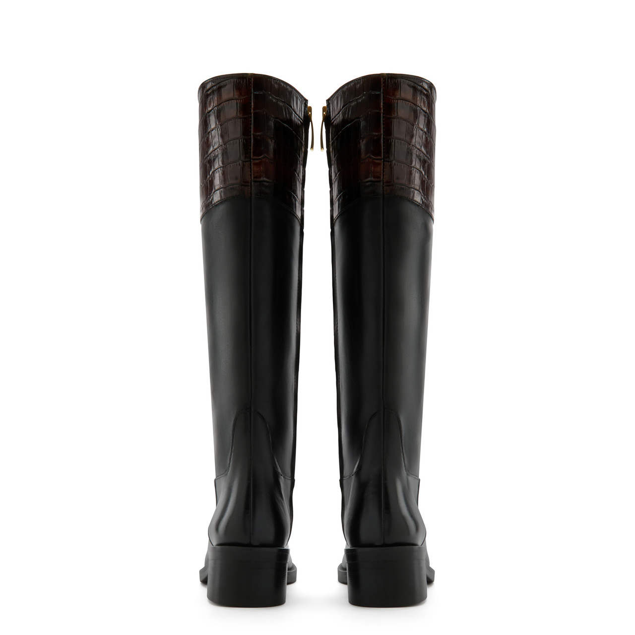 Isabel Bernard Vendôme Iris black with brown calfskin leather boots