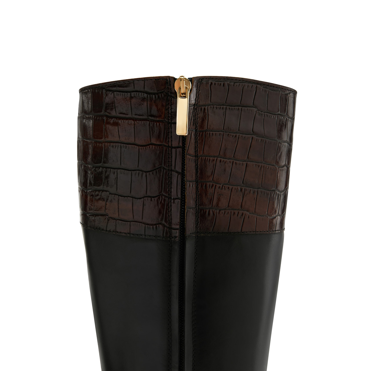 Isabel Bernard Vendôme Iris black with brown calfskin leather boots