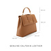 Isabel Bernard Femme Forte Lacy camel Handtasche aus Kalbsleder