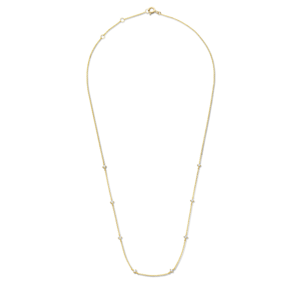 Isabel Bernard Rivoli Esmée 14 karat gold necklace with zirconia stones