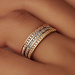 Isabel Bernard Le Marais Merle anillo de oro de 14 quilates con circonitas