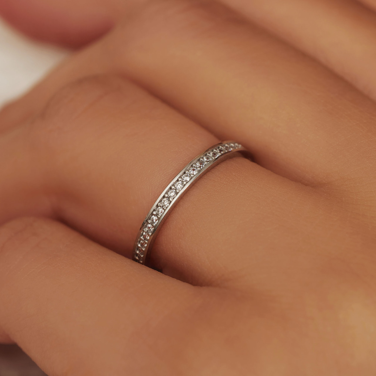 Isabel Bernard Saint Germain Merle 14 karat white gold ring with zirconia