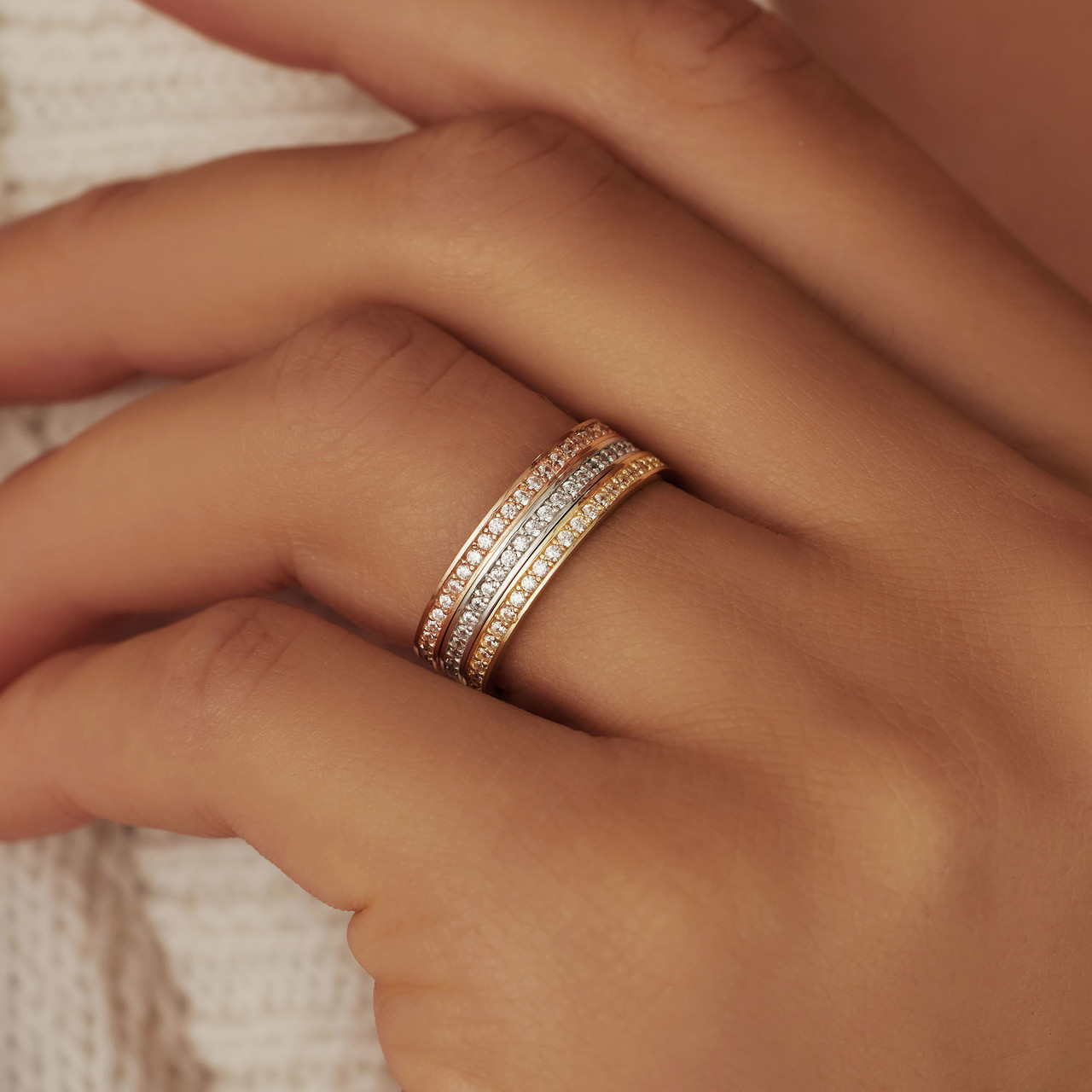 Isabel Bernard Saint Germain Merle 14 karat white gold ring with zirconia