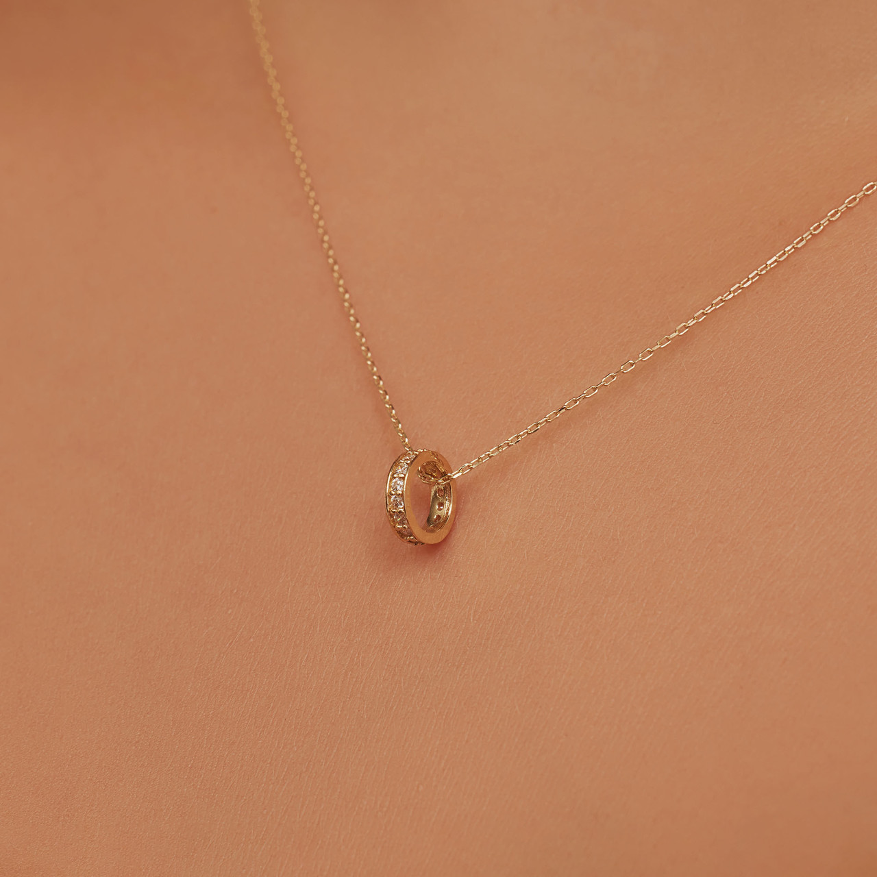 Isabel Bernard Le Marais Merle 14 karat gold necklace with zirconia stones