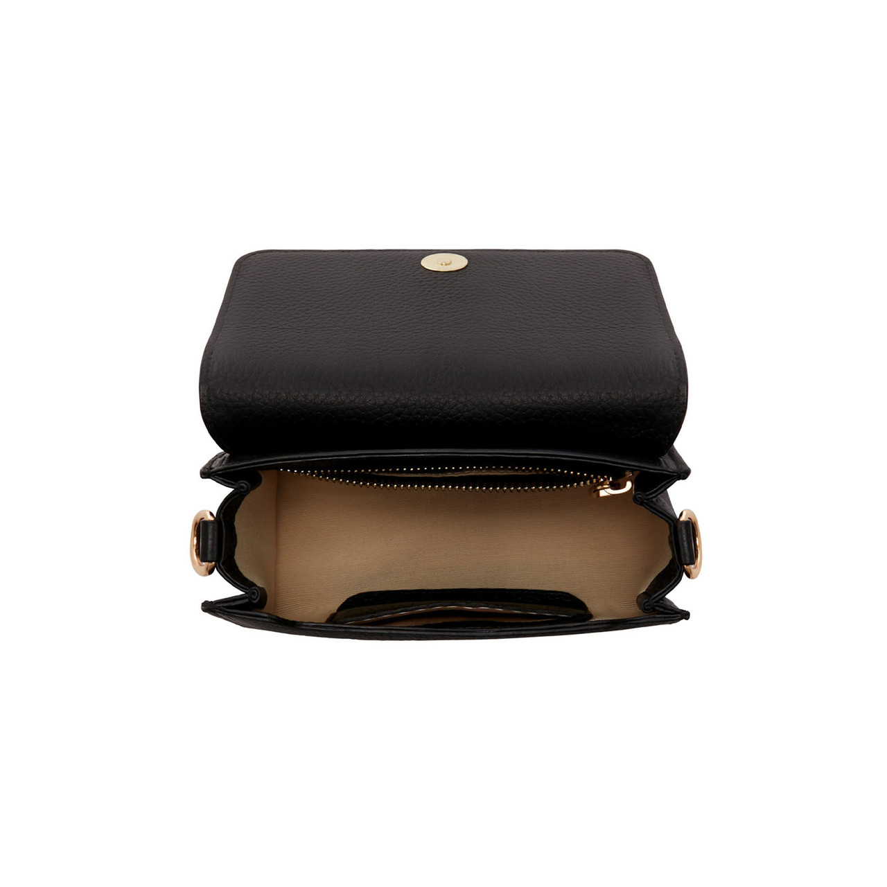 Isabel Bernard Cadeau d'Isabel black leather crossbody bag and card holder gift set