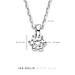 Isabel Bernard Cadeau d'Isabel 14 karat white gold necklace and ear studs gift set with diamond 0.30 carat