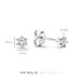 Isabel Bernard Cadeau d'Isabel 14 karat white gold necklace and ear studs gift set with diamond 0.30 carat