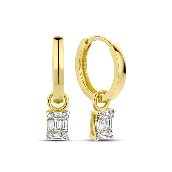 Isabel Bernard De la Paix Maxime creoli in oro 14 carati | diamanti 0.18 ct