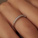 Isabel Bernard De la Paix Madeline 14 karaat witgouden ring met diamant 0.14 karaat