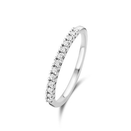 Isabel Bernard De la Paix Madeline anello in oro bianco 14 carati | diamanti 0.14 ct