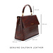 Isabel Bernard Femme Forte Gisel croco brun läder handväska av kalvskinn