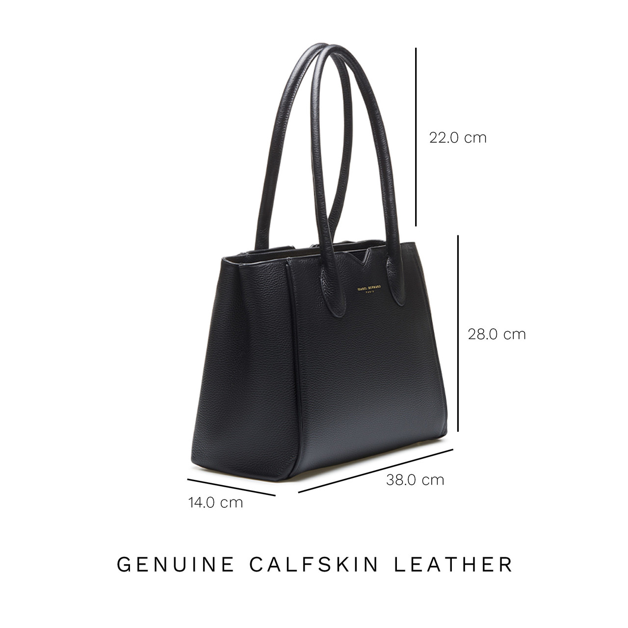 Isabel Bernard Honoré Cloe black calfskin leather handbag