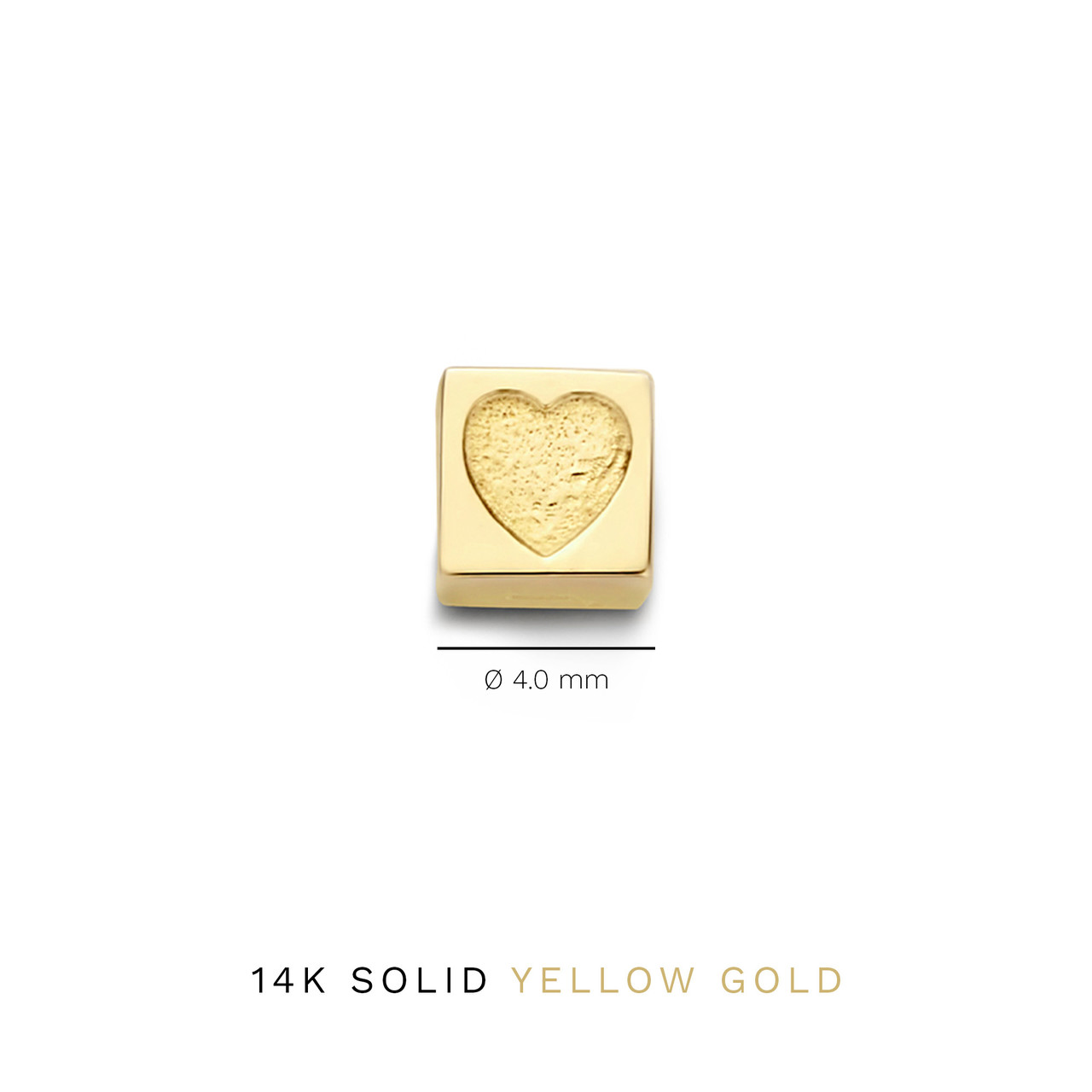 Isabel Bernard Le Marais Felie 14 karat gold cube charm with heart