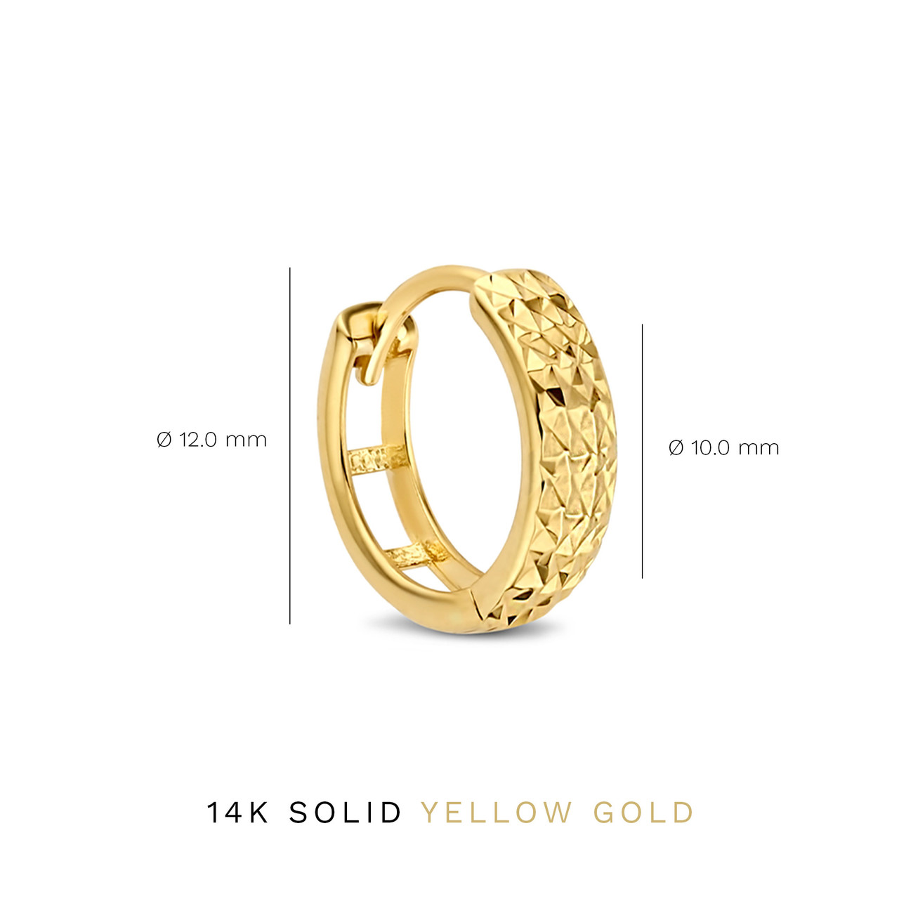 Isabel Bernard Rivoli Laura 14 karat gold hoop earrings with diamond cut