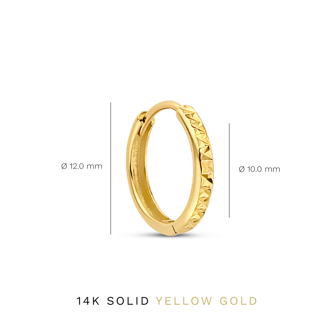 Isabel Bernard Rivoli Laura 14 karat gold hoop earrings with diamond cut