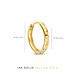 Isabel Bernard Rivoli Laura 14 karat gold hoop earrings with diamond cut