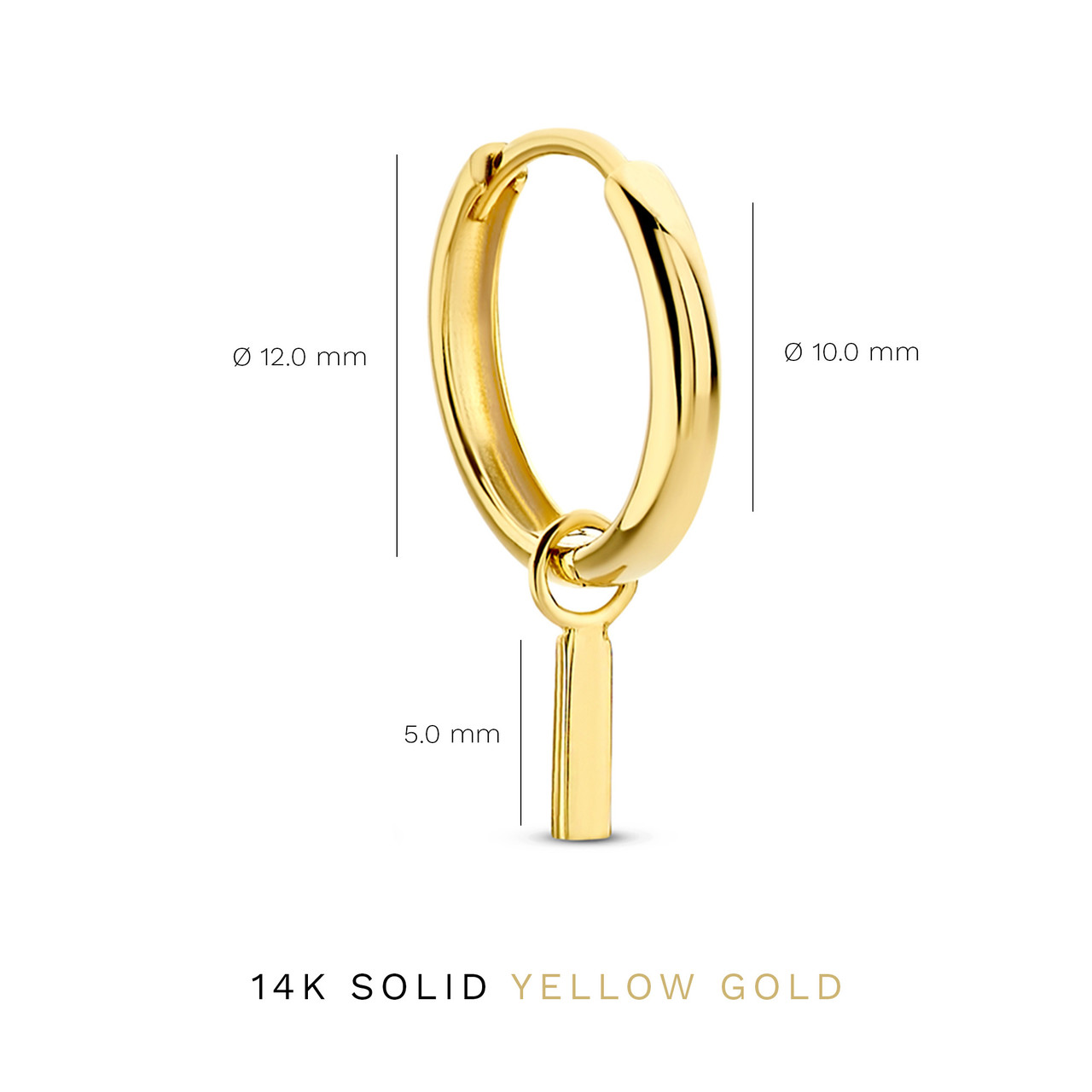 Isabel Bernard Monceau Josephine 14 karat gold hoop earrings with rod