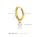 Isabel Bernard Belleville Luna 14 karat gold hoop earrings with freshwater pearl