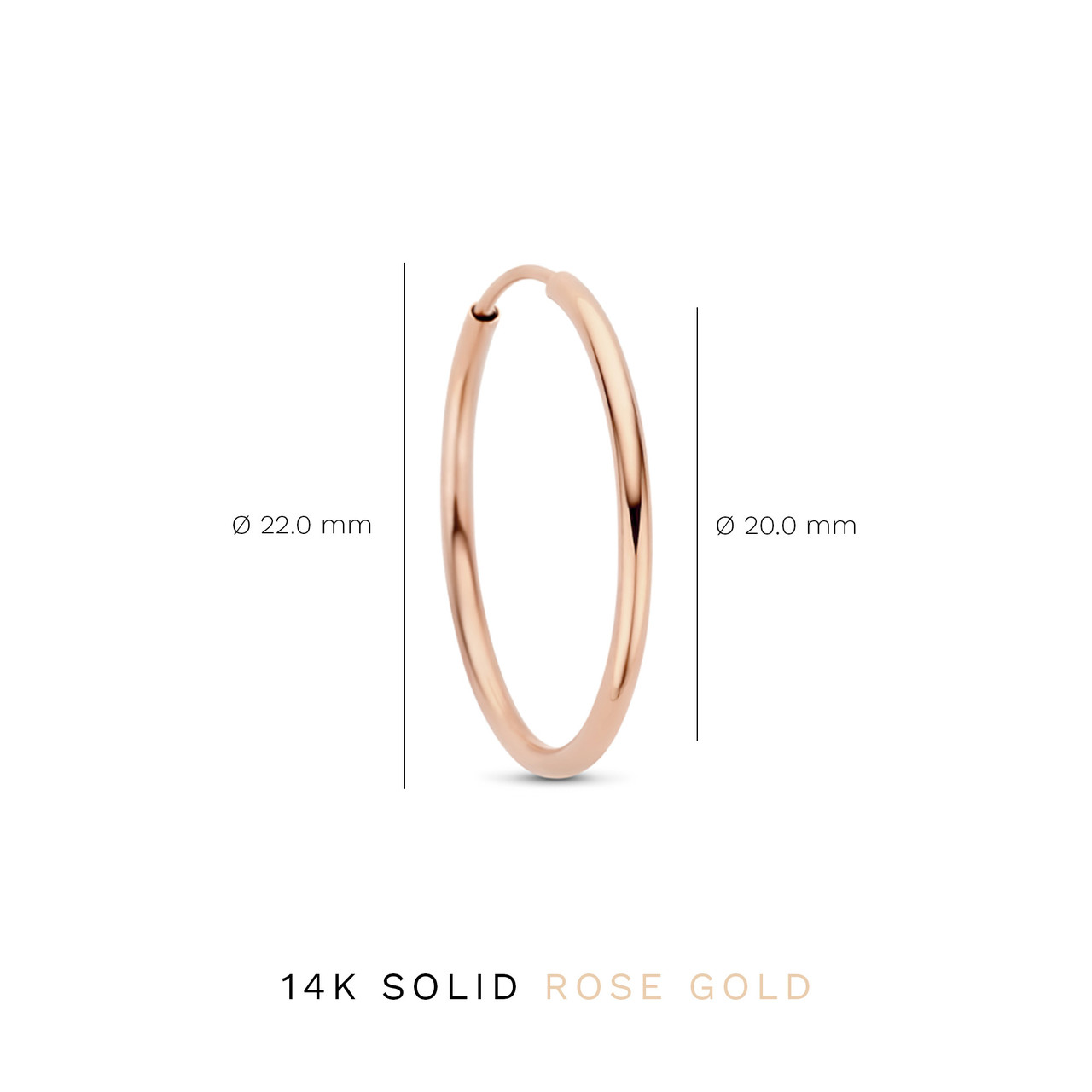 Isabel Bernard La Concorde Cerise 14 karat rose gold hoop earrings 22 mm