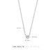 Isabel Bernard Saint Germain Garance 14 karat white gold necklace with zirconia stone