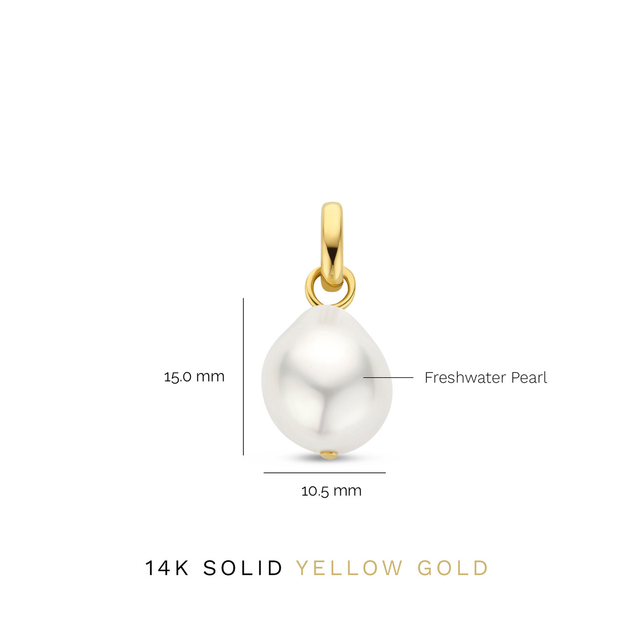 Isabel Bernard Belleville Luna 14 karat gold charm with freshwater pearl