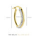 Isabel Bernard Aidee Phillou 14 karat gold hoop earrings with zirconia stones