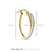 Isabel Bernard Aidee Phillou 14 karat gold hoop earrings with zirconia stones