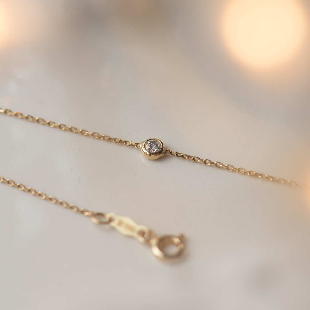 Isabel Bernard De la Paix Alfie 14 karat gold bracelet with diamond 0.05 carat