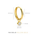 Isabel Bernard Rivoli Aélys 14 karat gold hoop earrings with zirconia stone