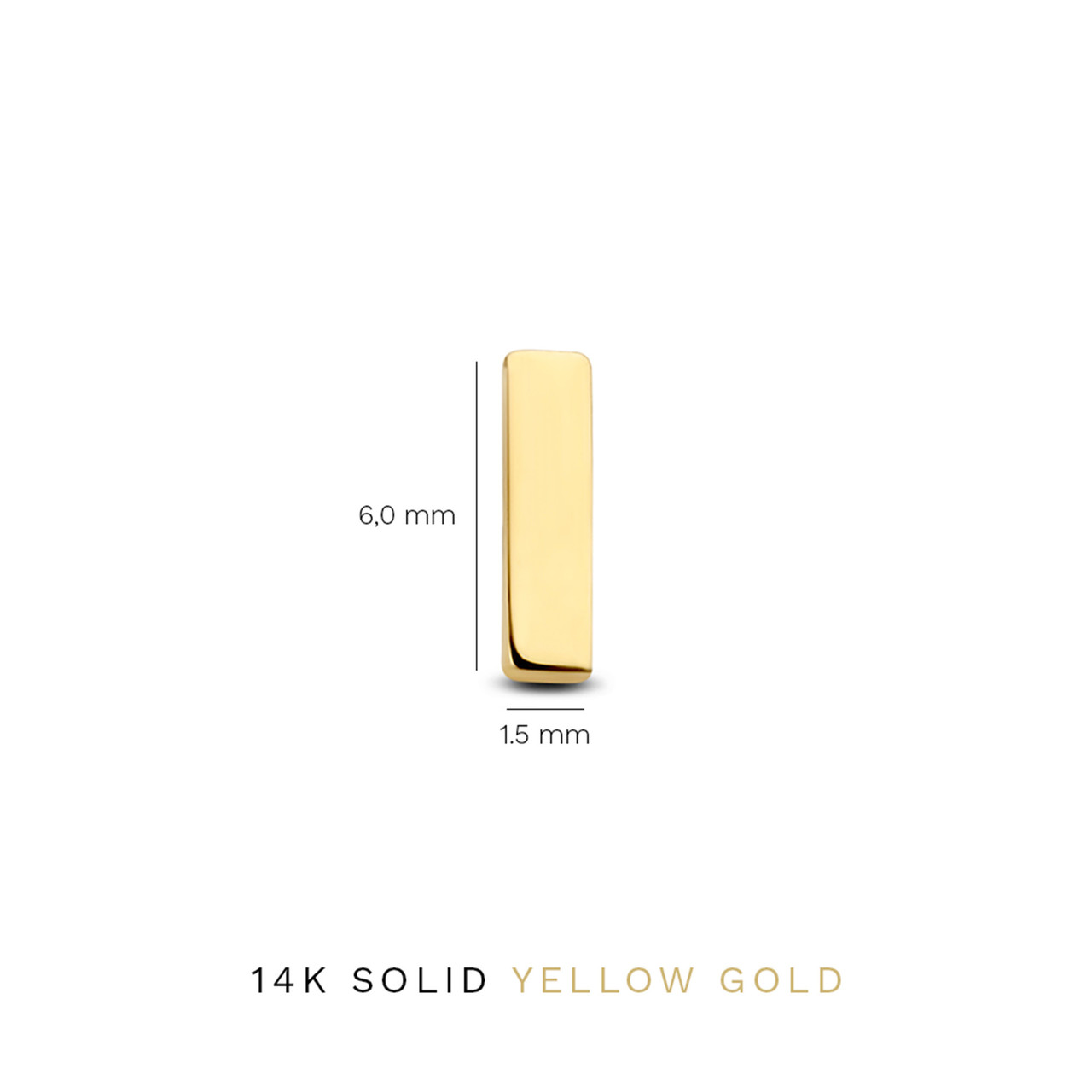 Isabel Bernard Monceau Josephine 14 karat gold stud ear studs with rod