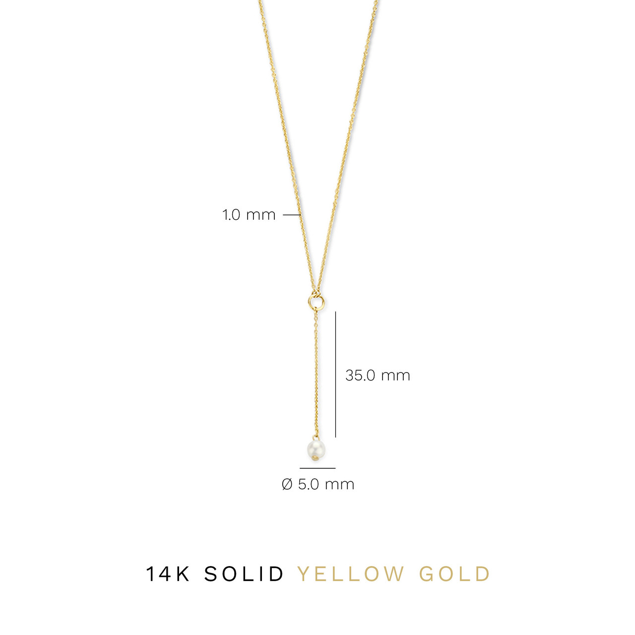 Isabel Bernard Belleville Luna 14 karat gold necklace with freshwater pearl