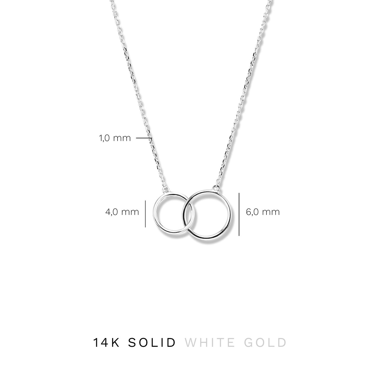 Isabel Bernard Saint Germain Loulou 14 karat white gold necklace with two rings