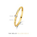 Isabel Bernard Rivoli Aélys 14 karat gold stacking ring with zirconia stone