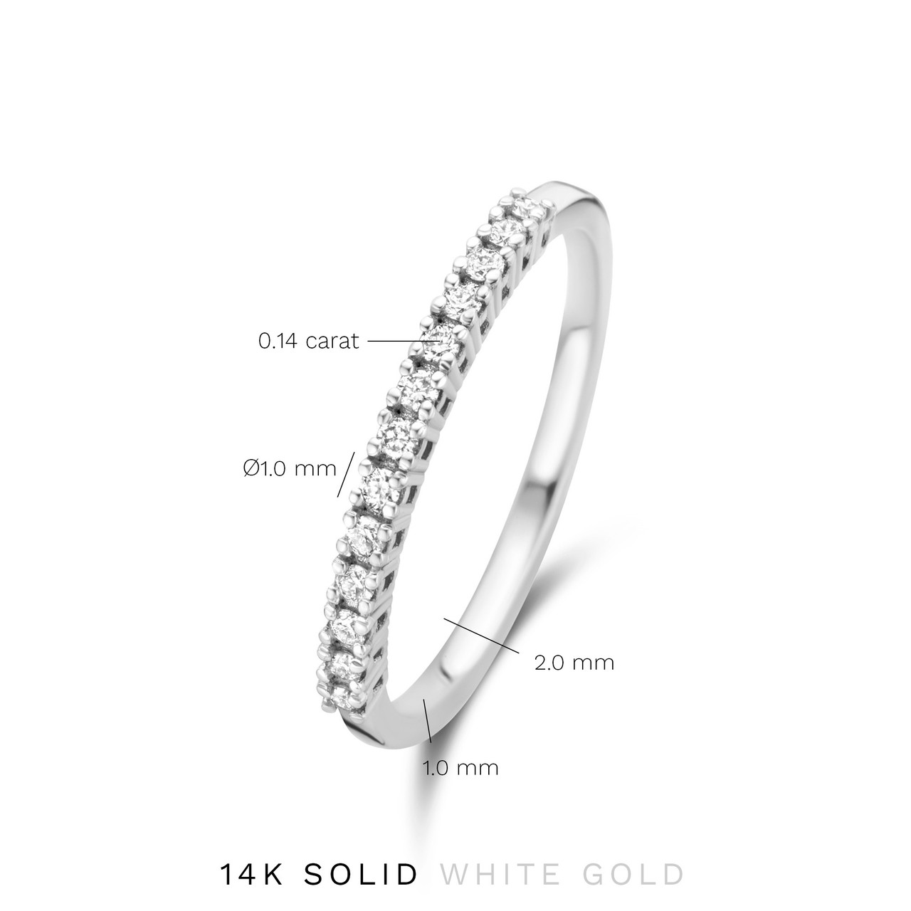 Isabel Bernard anillo de oro blanco | diamante 0.14 ct |