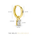 Isabel Bernard De la Paix Maxime pendientes de aro de oro de 14 quilates con diamante 0.18 carat