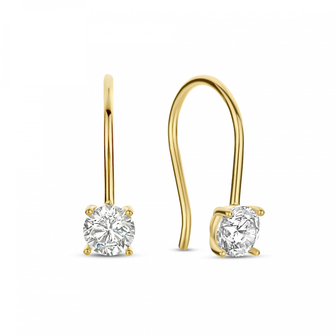 Isabel Bernard Cadeau d'Isabel 14 karat gold earring set with zirconia stones