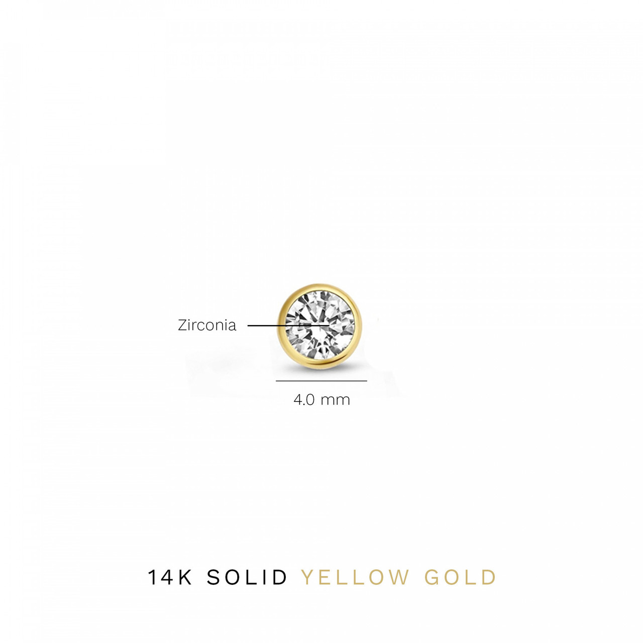 Isabel Bernard Cadeau d'Isabel 14 karat gold earring set with zirconia stones